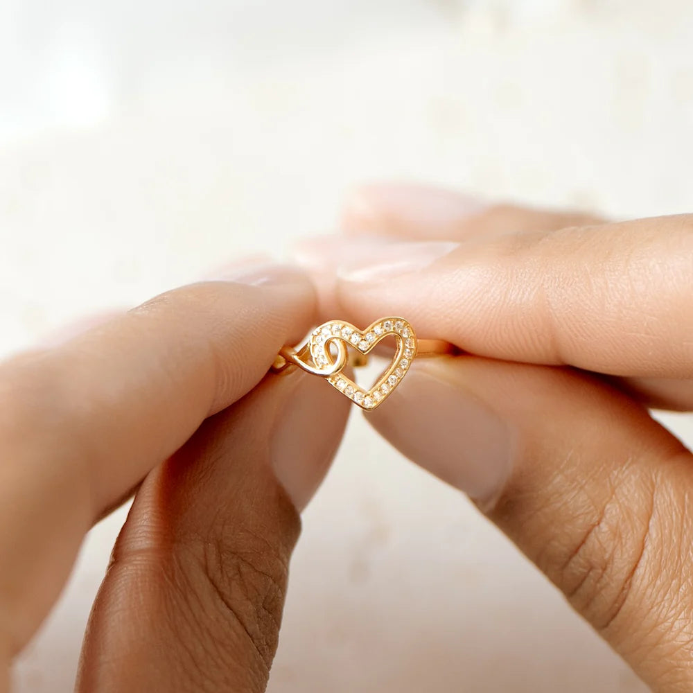 Toujours dans Mon Cœur – Bague Cœur Infini