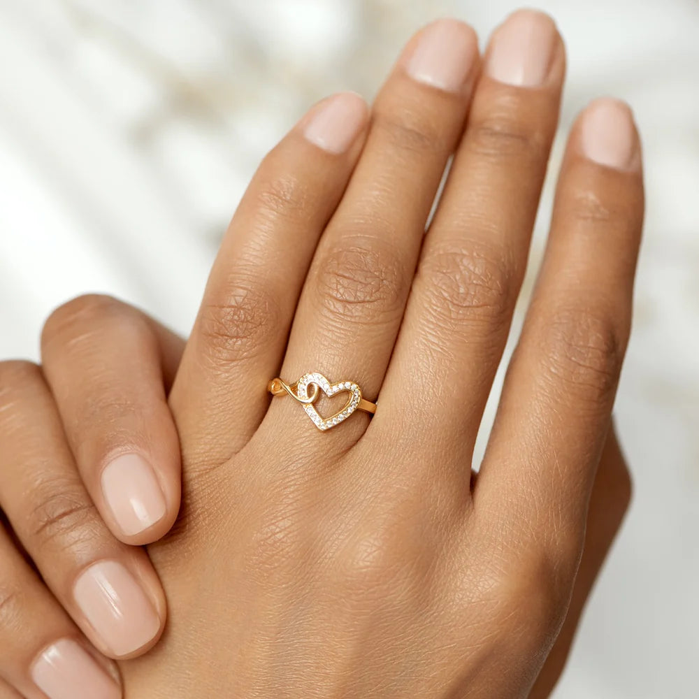 Toujours dans Mon Cœur – Bague Cœur Infini